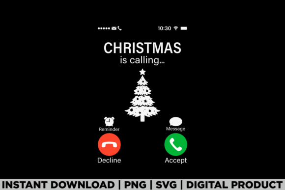 Christmas is Calling Xmas Phone Tree: A Festive T-Shirt Design