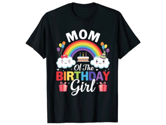 Mom of Birthday Girl Family T-Shirt: A Graphic Design Gem