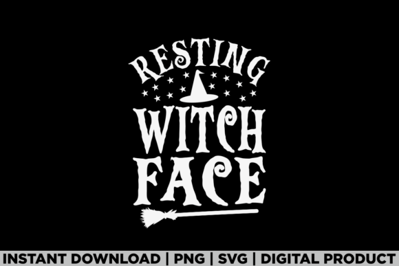 Resting Witch Face Halloween T-Shirt Graphics