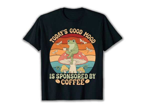 Todays Good Mood Coffee Lover T-Shirt: A Graphic Design Asset for Local Brands